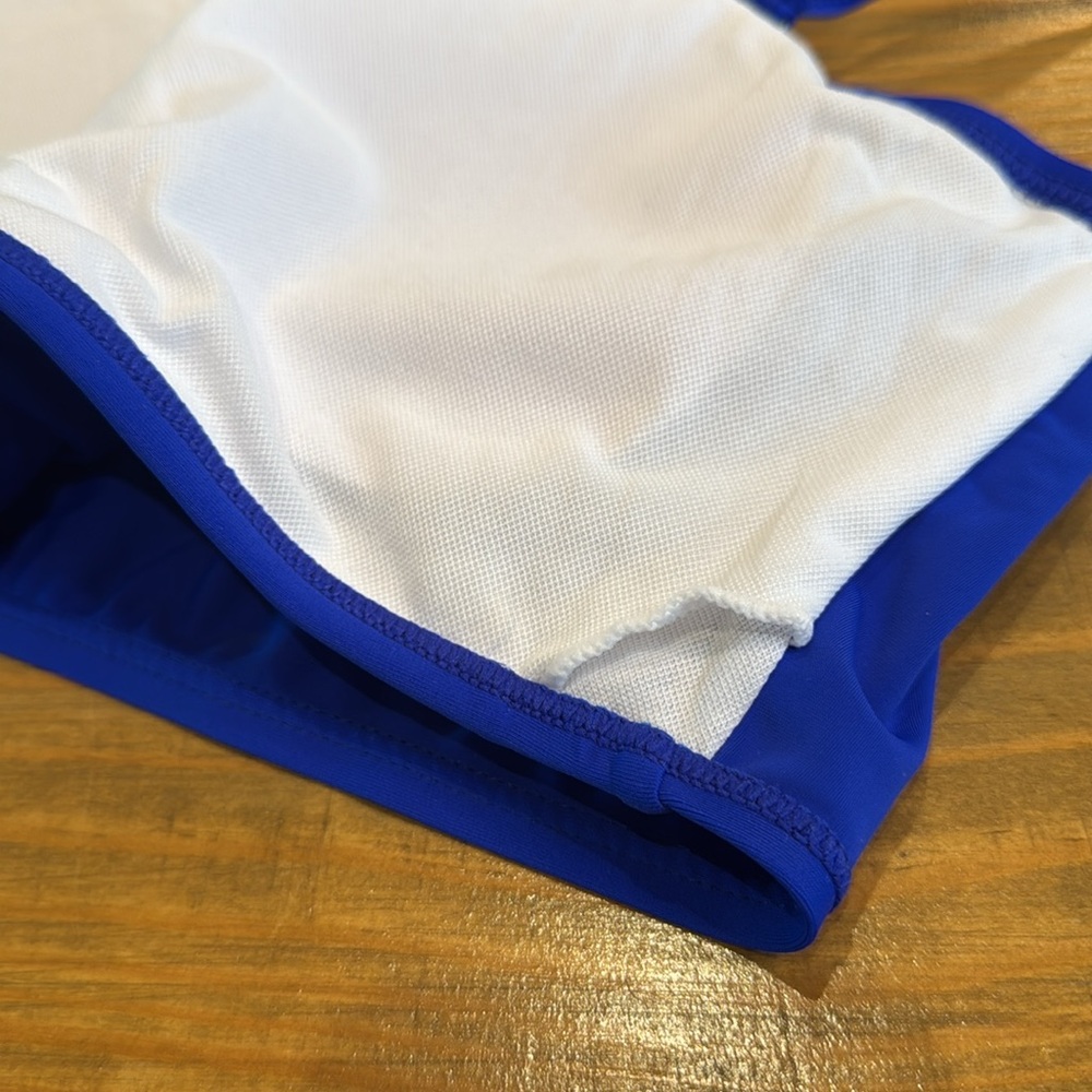 Classic blue women’s two piece Bikini Set size Medium bandeau NWOT swimwear - Picture 8 of 9